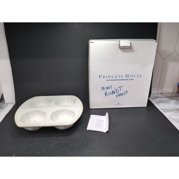 Princess House Pavillion‎ Mini Bundt Pan, Fluted Cake Mold, #2291, NIB Bakeware - Picture 1 of 13